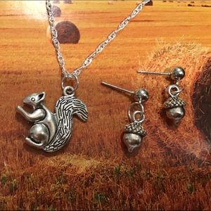Acorn earrings silver stainless steel fall 925 new